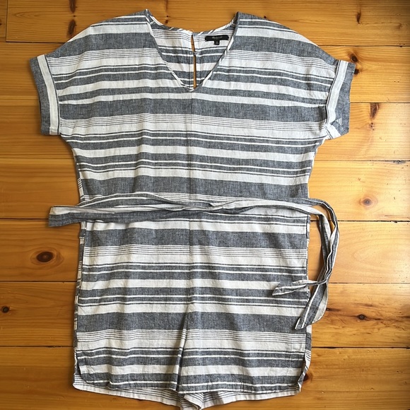 Madewell Linen-Cotton Blend Romper - Picture 4 of 10
